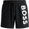 BOSS Herren Octopus Schnell trocknende Badeshorts mit kontrastfarbenem Logo