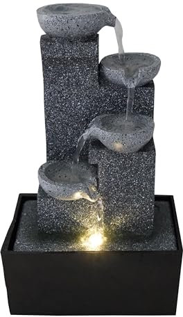 Fontaine LED d'intérieur Rebecca - Décor de Table, pour Bureau, Chambre ou Salon - LED Blanc Chaud - ARUM