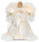 KI Store 30cm Engel Christbaumspitze Weihnachtsengel beleuchtete Tannenbaumspitze für Christbaumschmuck für die Weihnachtsbaumspitze, Weihnachts Dekoration (Weiss)