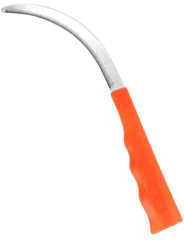 YYTECH Falce Doppia in Acciaio Ad Alto Manganese, Falce per Erba a Dente di Sega Falce delle Erbacce Falcetto Manuale Acciaio Falce da Giardino, Falce a Mano 30.5 cm