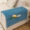 Sofa Arm Rest Organiser Hanging Sofa Caddy Storage Pocket Bag TV Remote Control Holder with 5 Pockets Armchairs Couch Organiser Phone Holder Foldable Pouch Chair Tidy Space Saver (Blue Chenille)