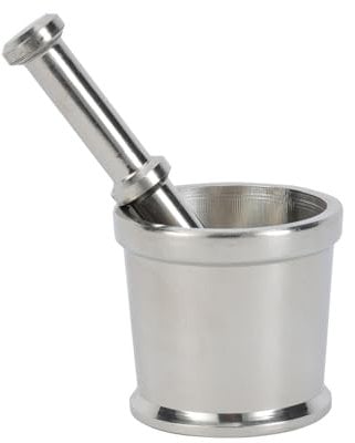 Royalford Pestle & Mortar Set | Premium Stainless Steel Spice Grinder| Sturdy Pestle & Mortar Set | Durable, Long-Lasting & Easy Cleaning Mixing Bowl | Herbs Spices Crusher