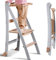 Escalera de aprendizaje Montessori de madera que ahorra espacio: escalera de aprendizaje plegable, taburete para niños, escalera plegable para niños, escalera de aprendizaje con protección antivuelco