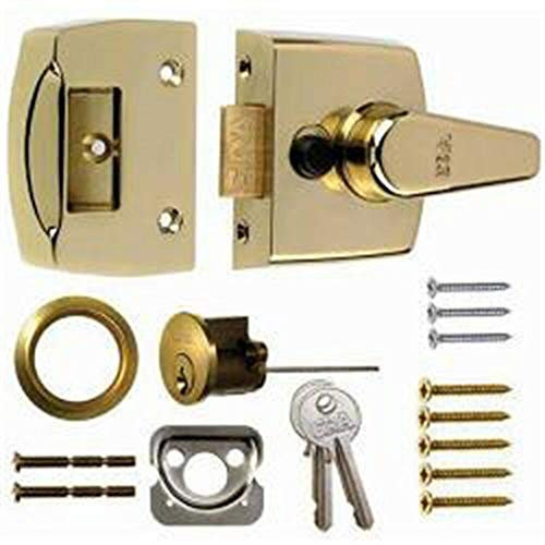 Era Replacement Front Door Lock 60mm - Brass Effect Body - Brass Cylinder