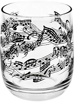Glas Notenlinien schönes Geschenk für Musiker
