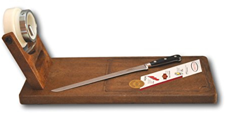 Jamonero giratorio Jamotec JP y cuchillo jamonero profesional de 30 cm