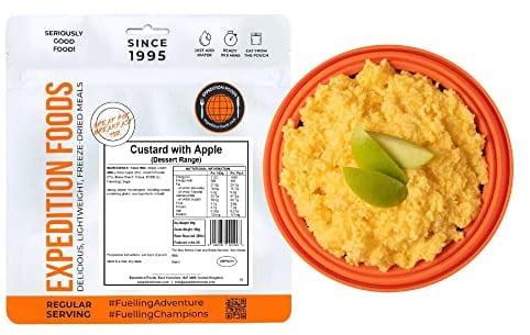EXPEDITION FOODS Custard with Apple (Breakfast/Dessert Range) | Freeze-Dried Camping & Hiking Food