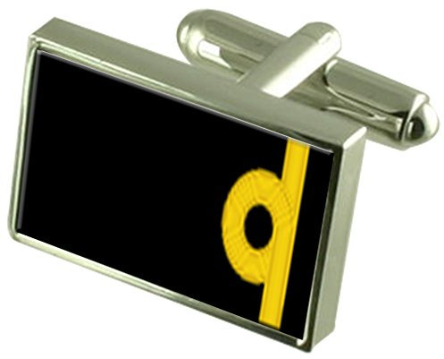 Select Gifts Royal Navy Rangabzeichen Rang Sub Leutnant Manschettenknöpfe mit Tasche