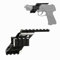 FIRECLUB Universal Tactical Pistol Scope Sight Laser Polymer Light Weight Mount with Quad 7/8 Weaver & Picatinny Rail G17 5.56 for s&w/1911/Walther p22/HKp30/SD9VE 9mm