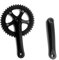 DONSP1986 Kurbelgarnitur mit 1 Geschwindigkeit, 44 Zähne, 170 mm, 110 BCD-Kurbelgarnitur für Mountainbikes, Rennräder, Fahrräder mit starrem Gang (quadratischer Kegel, schwarz) (44 Zähne Ritzel)