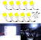 Qasim Luz LED de cúpula de 12 V COB 48-SMD para interior de coche, luz de placa de lectura, techo de techo, lámpara de mapa con adaptadores BA9S T10 Festoon (paquete de 10)