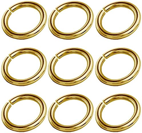 DIY925 10 Stück Binderinge Biegeringe Ø 3mm offen 925 Sterling Silber doppelt vergoldet nickelfrei für Schmuckherstellung DIY