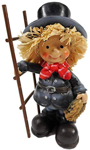 Schornsteinfeger 13 x 7 cm Glücksbringer mit Leiter Glück Figur Kaminkehrer Deko GCG 350 A