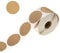 500 Kraft Stickers - 1 Inch Round, Brown, Writable, Adhesive Labels for Wedding & Gift Bags