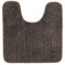 MIULEE Badematte WC Vorleger Badteppich Fußmatte Flur 1 Stück U Förmige Deko Matte Badteppiche Dekoration rutschfest Saugfähig für Wohnzimmer Badezimmer Toilett WC 45x45cm Braun