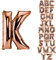 DekoRex Folienballon Rosegold 100cm Luftballon Geburtstag Hochzeit Deko (Buchstabe K)