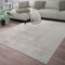 TT Home Teppich Wohnzimmer Kurzflor Anti-Rutsch Rückseite Einfarbiges Design Waschbar, Farbe: Silber, Größe:140x200 cm