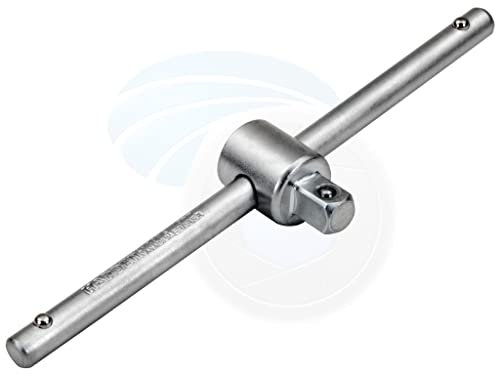 Harden 1/4in Drive Sliding T Bar Handle Socket Wrench Spanner 4 1/3inch Long,530353
