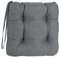 Pillows24 – 4X Sitzkissen Outdoor 40x40 – Extra Dicke 8cm – Wasser- & UV-beständig + Bändern | Bequeme Stuhlkissen, Stuhlauflage Sitzpolster, Sitzauflage Gartenstuhl | Sitzkissen Stuhl (dunkelgrau)