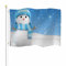 Yekiua Schneemann-Flagge, 90x150 cm, für den Außenbereich, 3D-Happy Lovely Cute Cartoon-Weihnachten, Schneemann, Winter, Schnee, Premium, stärkste, langlebige Flagge, lebendige Farben mit Messingösen