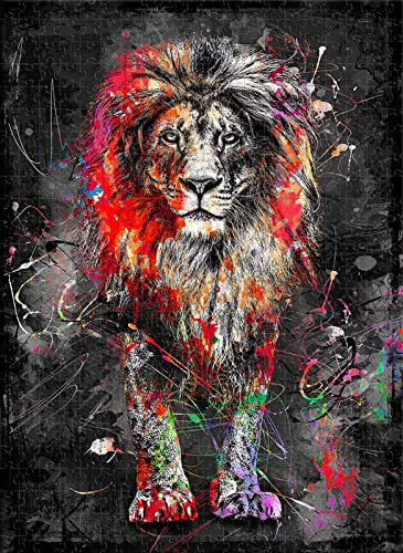 8000 Teile Puzzle Doodle Buntes Löwe Geschenk für die ganze Familie