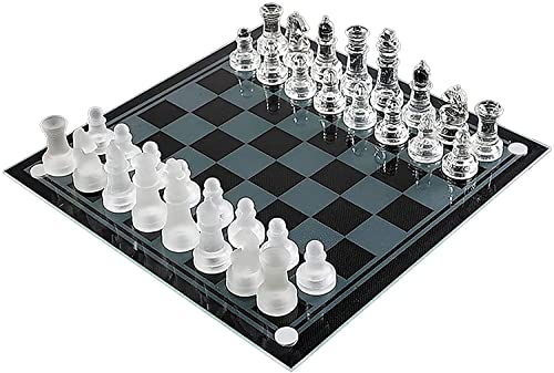 Ajedrez Internacional Juego de ajedrez de Cristal, Tablero de ajedrez de Cristal, Juegos de ajedrez de Cristal for Adultos, Juego de ajedrez Moderno, Piezas de ajedrez de Cristal, Juego de ajedrez de