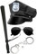 Polizistenkostüm für Erwachsene, Uni, NYPD Polizistin, COP-Uniform, für Damen und Herren, mit Polizeimütze + Sonnenbrille + Handschellen + Polizeistab, Schwarz , One size