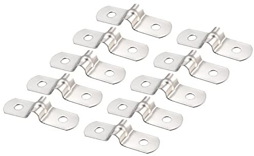 QUARKZMAN 0,2 Pouce Rigide Collier de Serrage x 20 Pcs Inox Acier Tension Attache Grillage Rigide Clips pour Tuyau Fixation