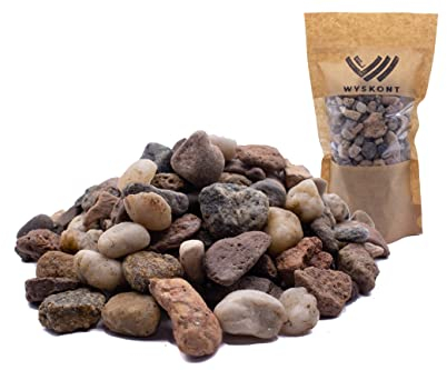 WYSKONT Aquarium Kies - Aquariumsand 2 kg- Aquarium Deko - Kieselsteine - Zierkies - Flusskies - Deko Sand - Kieselsteine Garten - Aquarium Bodengrund - Terrarium Sand - Aquariensand 10–20 mm
