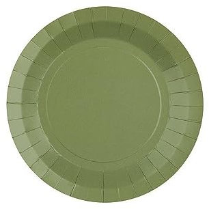 Santex 10 ASSIETTES CARTON BIO CARRÉES 23CM VERT OLIVE