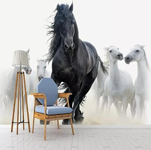 Fototapete Wandbilder 3D Effekt Tiere & Pferde Tapete 3D Vliestapete Tapeten Wandbild Tapeten Wohnzimmer Tv Wanddeko 350cm×250cm(Breite x Höhe)