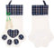 TOPANBIETER 999 Weihnachtsstrumpf blau Tierpfote Weihnachten Kamin Nikolausstrumpf Weihnachtsdekoration Advent Festliche Strümpfe 46x28 cm (blau)