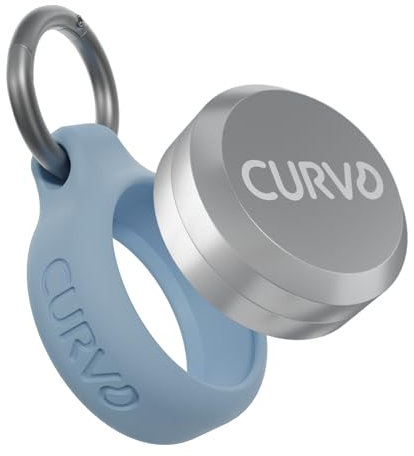 CURVD Premium Carrying Case - Durable Travel Keychain Container, Waterproof Holder for Earplugs, Pills, Coins Compatible with Loop, Eargasm & Vibes, Mini Purse Pill Box Container (Light Blue)