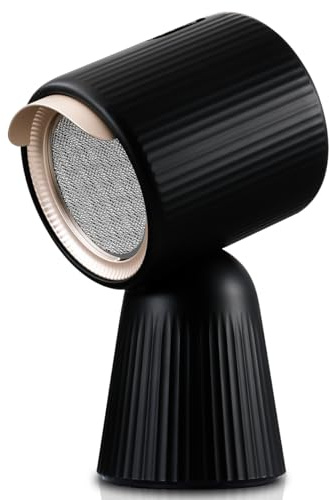 SNDOAS Mini Campana Extractora Portatil, 180 m³/h Fuerte Succión | 3 Velocidades de Potencia, Recirculación con Filtro de Carbón, Para el Hogar, Cocinas Pequeñas, Autocaravanas, A+, Negro