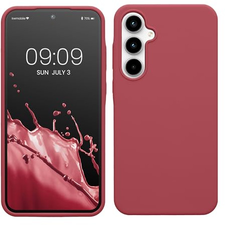 kwmobile Handyhülle für Samsung Galaxy A35 Hülle - Case Silikon - Kabelloses Laden - Schutzhülle Cover in Dark Rose