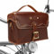 Tourbn TOURBON Retro Fahrrad Lenkertasche Echtleder Fahrrad Hinterradsattel Gepäckträger Rahmentasche