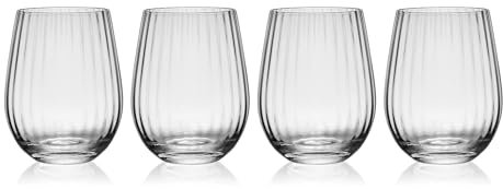 Mikasa Optic Set of 4 Stemless Wine Glasses, 18.5 Ounce