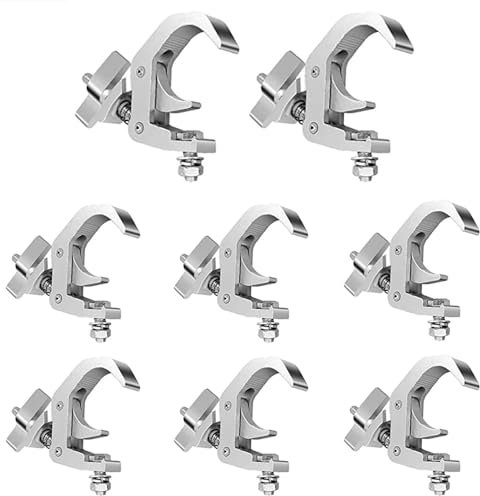 Truss O Clamp,Traverse Schellen,Hook Clamps Truss 8er Pack 40-52mm Schnellschnalle Bühnenbeleuchtungsklemme Große Belastung bis zu 200 kg Klammen Haken für bewegliche Bühnenlichter und Scheinwerfer