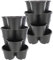 SUSTANIA 2er Set Pflanzturm 4 Etagen Kartoffelturm, Maße: 66x42x40 cm,Pflanzkübel für Kartoffeln & Gemüse, Made in EU, Farbe: Anthrazit