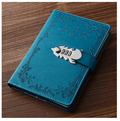 HPTHLY Leather A5 Books Retro And Journals Diary With Lock Calendar Password Books For School Books Materials