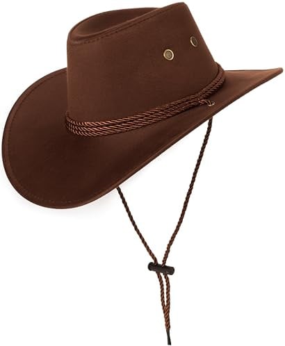 SCIPPIS Westernhut Billy – Cowboyhut für Karneval & Fasching – Einheitsgröße 57,5 cm – mit verstellbarem Kinnriemen – Partyhut für Mottoparty & Junggesellenabschied