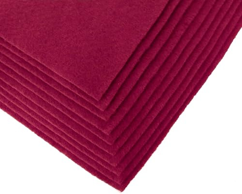 maDDma Bastelfilz Bögen 10er-Pack Flex Filz DIN A4, Stärke 1,5-2mm, Filzplatte, 50 Farben