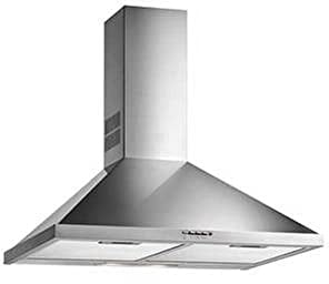 TEKA Campana Extractora de Pared 60 cm, 3 Velocidades, Motor de Doble Turbina, Acero Inoxidable, Recirculación de Aire, Modelo DBB 60