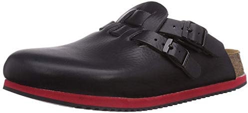 BIRKENSTOCK Kay Soft Footbed, Zuecos Mujer, Negro Rojo, 41 EU