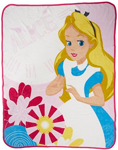 Character World Alice and Wonderland Curious Coral Fleece Blanket