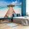 Fototapete Colombo Der Weg ins Paradies Tapete Vlies Strand Somme Urlaub Bungalows Häuschen Meer Steg Sonne 720x26