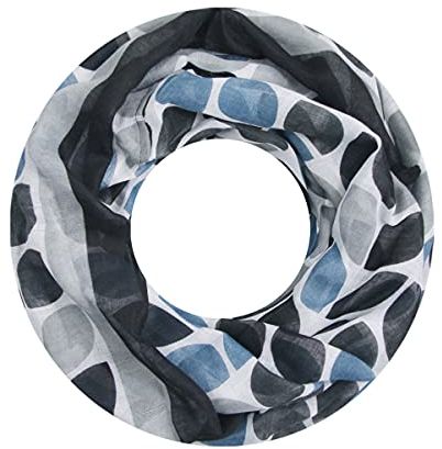 Majea Damen Loop Schal Schlauchschal Halstuch (880024) (schwarz 6)