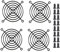 Easycargo 4pcs 80mm Fan Grill 80mm Guard Black with Screws (80mm)
