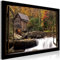 decomonkey Bilder Wald Natur 60x40 cm 1 Teilig Leinwandbilder Bild auf Leinwand Vlies Wandbild Kunstdruck Wanddeko Wand Wohnzimmer Wanddekoration Deko Wasserfall Fensterblick