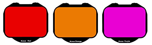 Kase Set of 3 Clip-in Underwater/Black & White Optical Glass Filters Red Orange Purple Dedicated for Full Frame Sony Alpha Camera